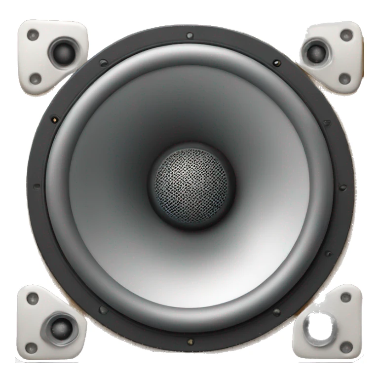 A loudspeaker with a smiley face on it sticker