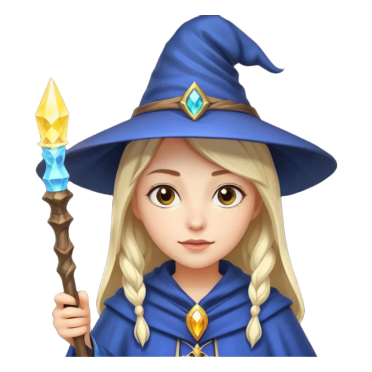 wizard young woman sticker