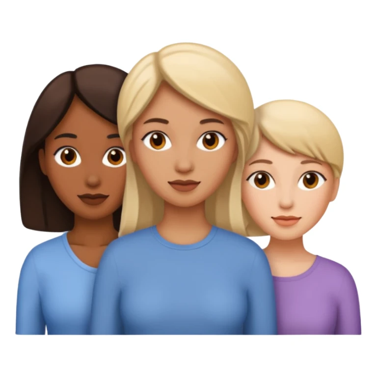 3 different women sticker