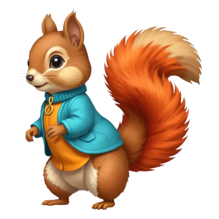 écureuil défilé de mode sticker