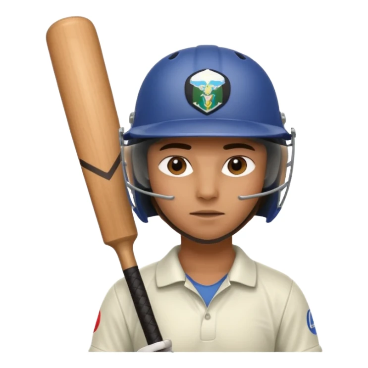 A cricket player sticker