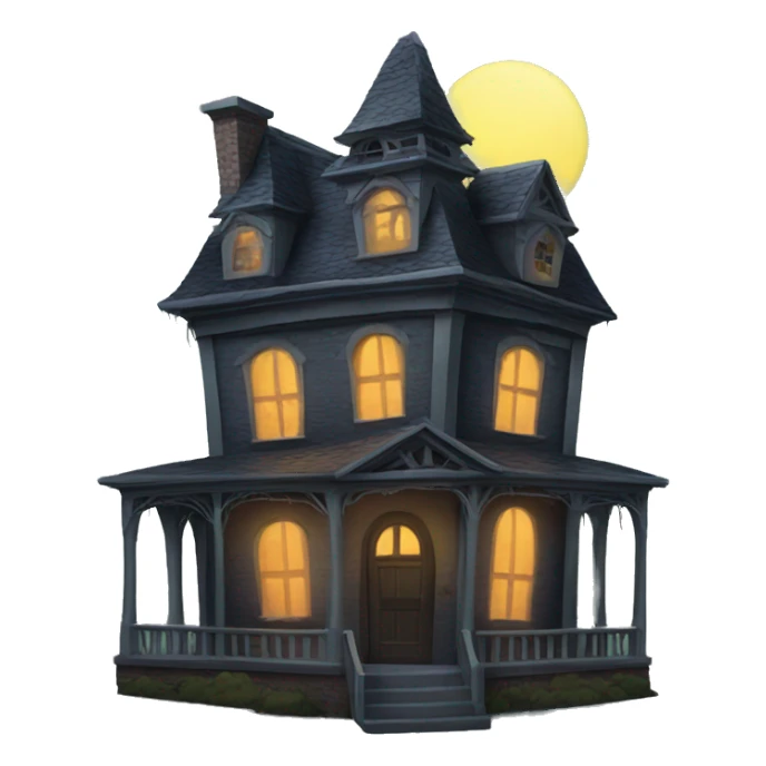 Haunted house sticker