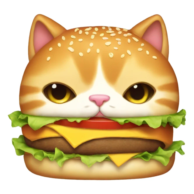 burger cat sticker