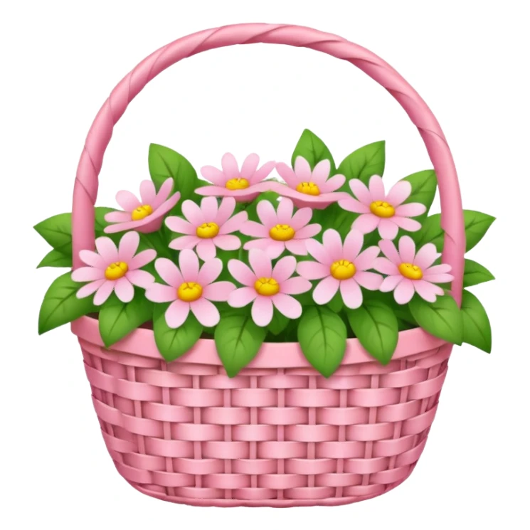 Romantic pink pastel basket  sticker