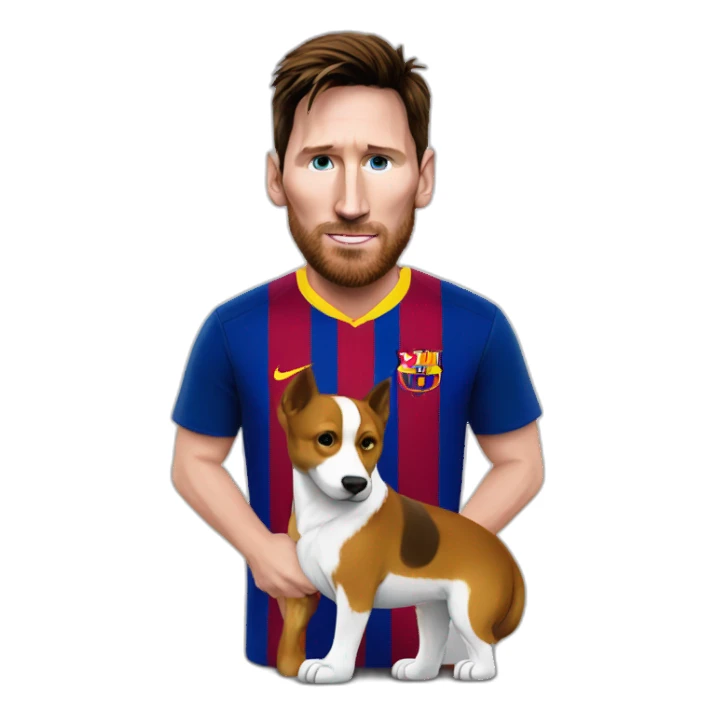 Messi sur un chien  sticker
