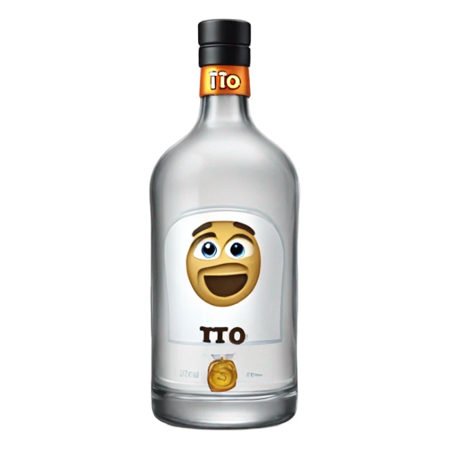 Tito’s vodka bottle sticker