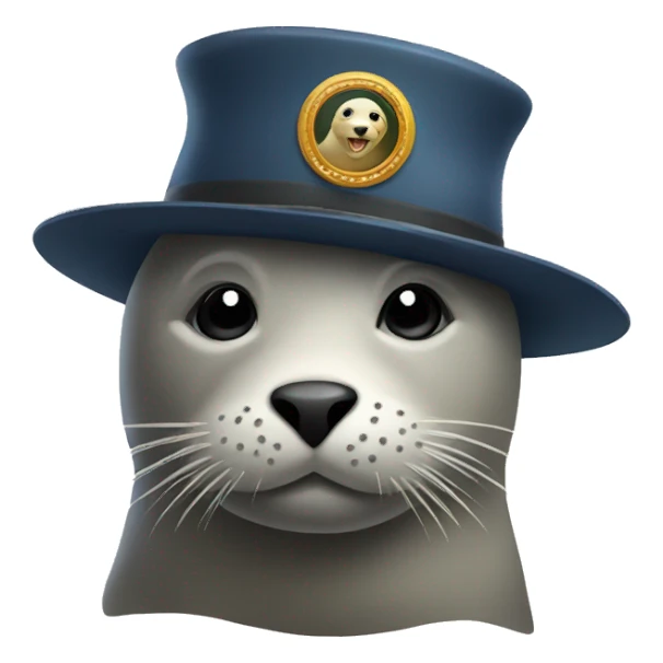 seal with a hat  sticker