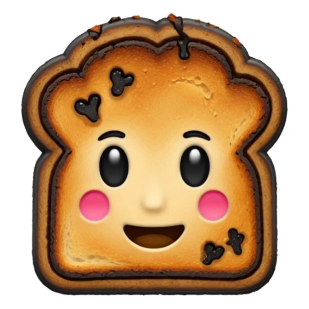 blackened burnt toast sticker