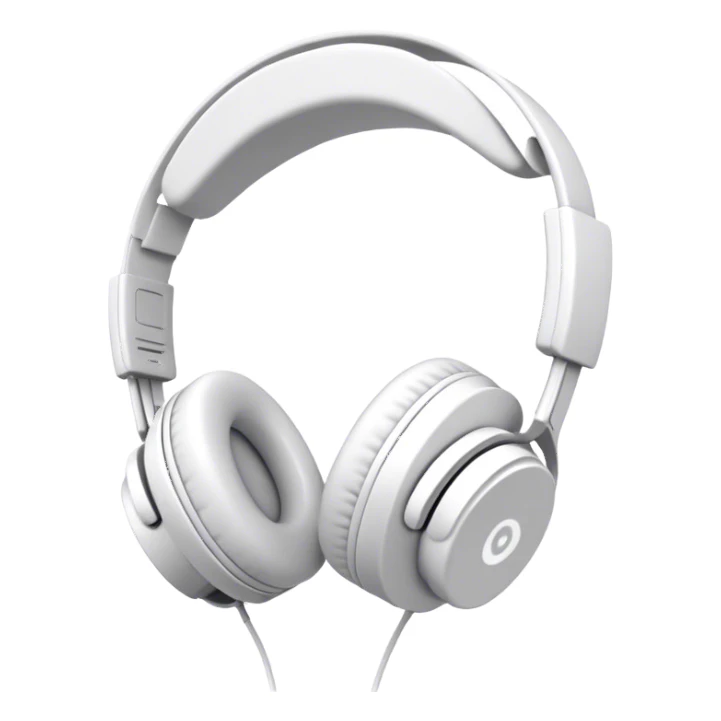 White aesthetic headphones sticker