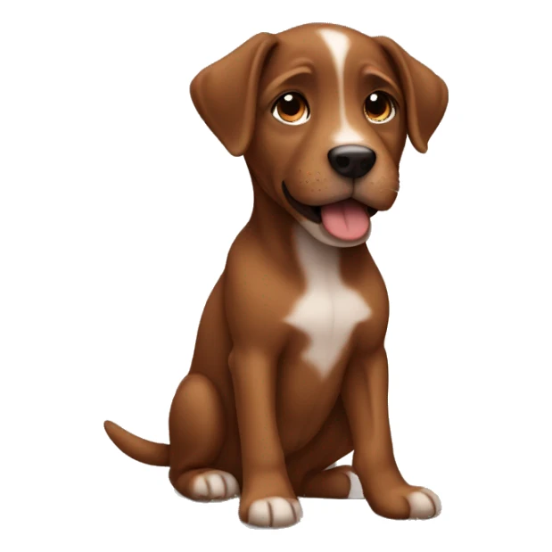 brown skin puppy boy  sticker