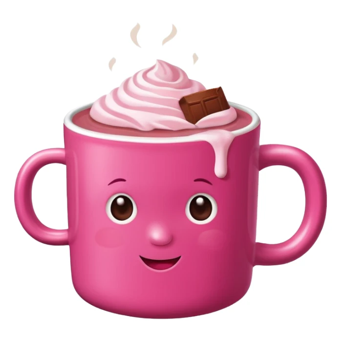 Cioccolata calda rosa sticker