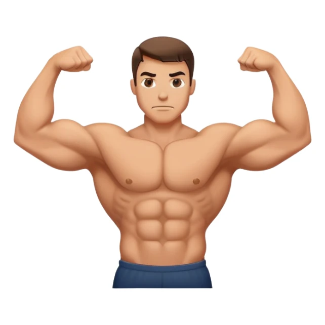 Flexing muscle  sticker