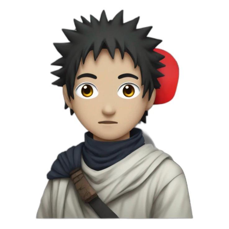 obito uchiha with the palestinian flag sticker