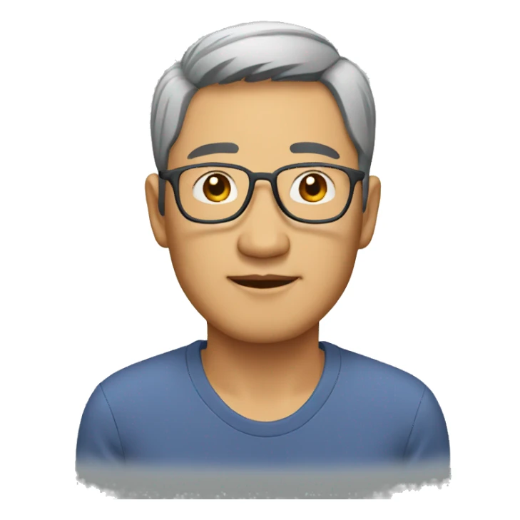 middle aged asian man sticker