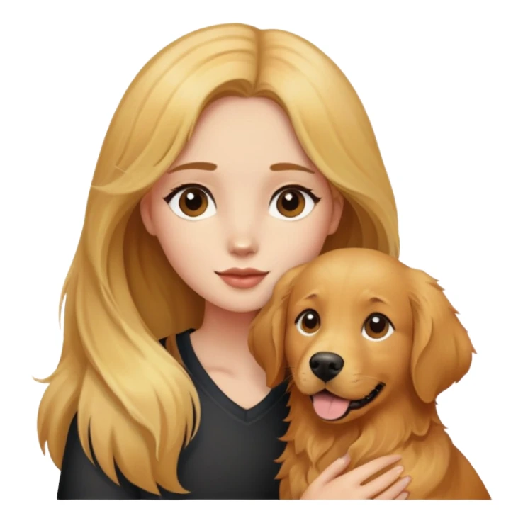 A￼ girl with a dog sticker