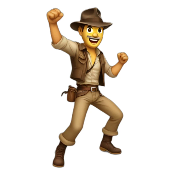 Indiana jones bailando sticker