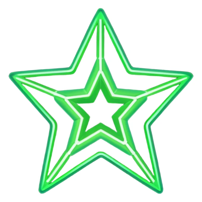 green star outline sticker