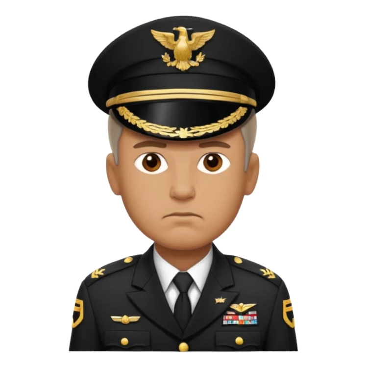 An American general in full uniform sticker
