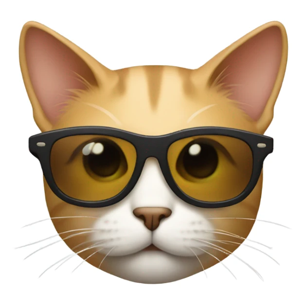 Cat with sunglasses sticker