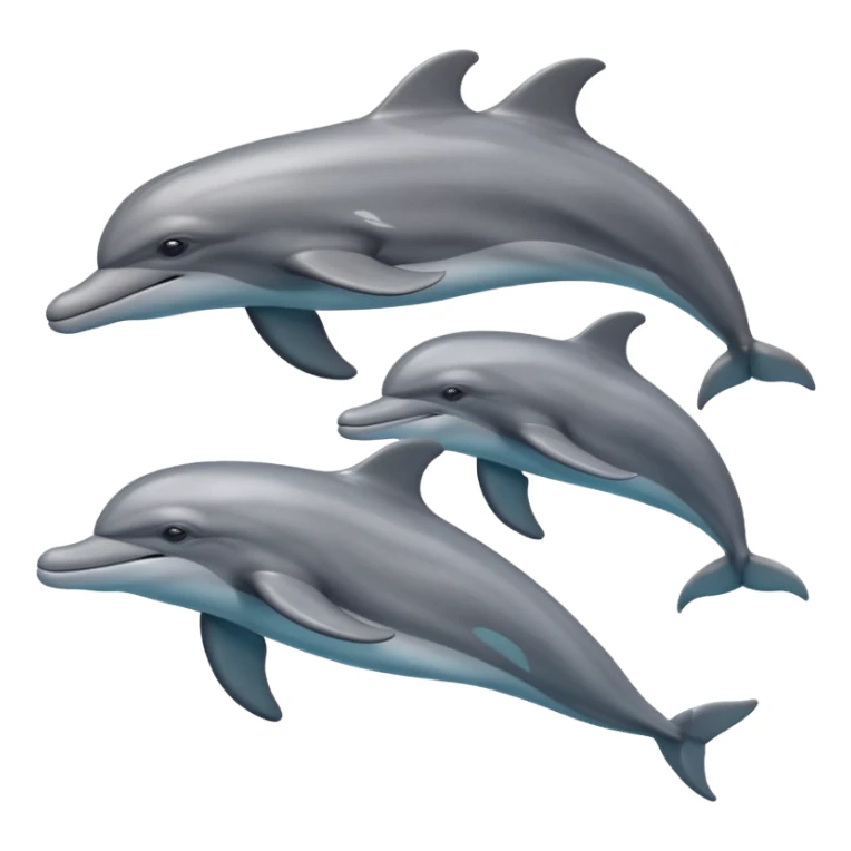 2 males and 2 female dolphins  sticker