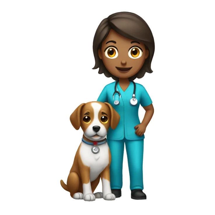 Nurse with a dog sticker