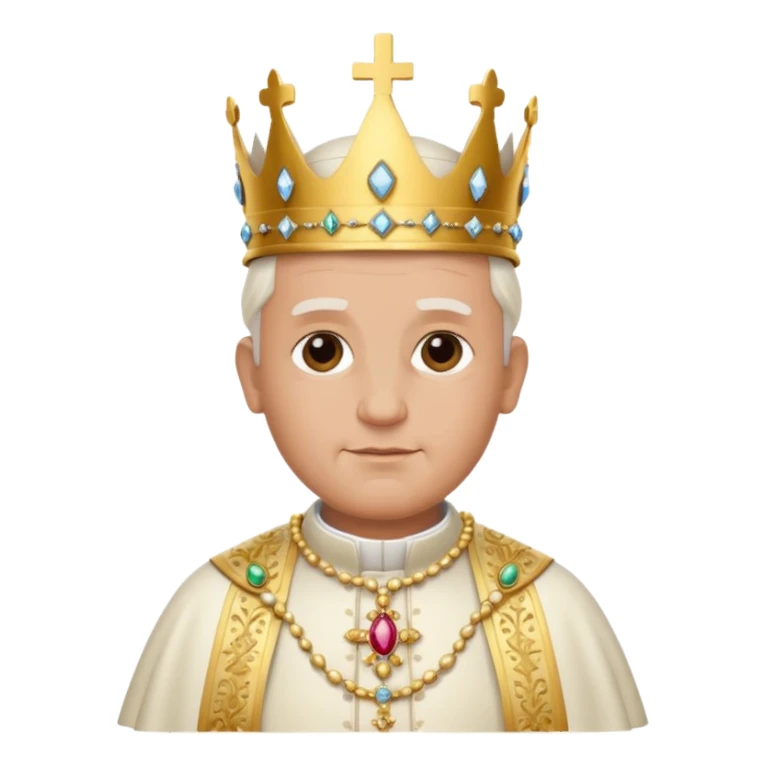pope royal crown sticker