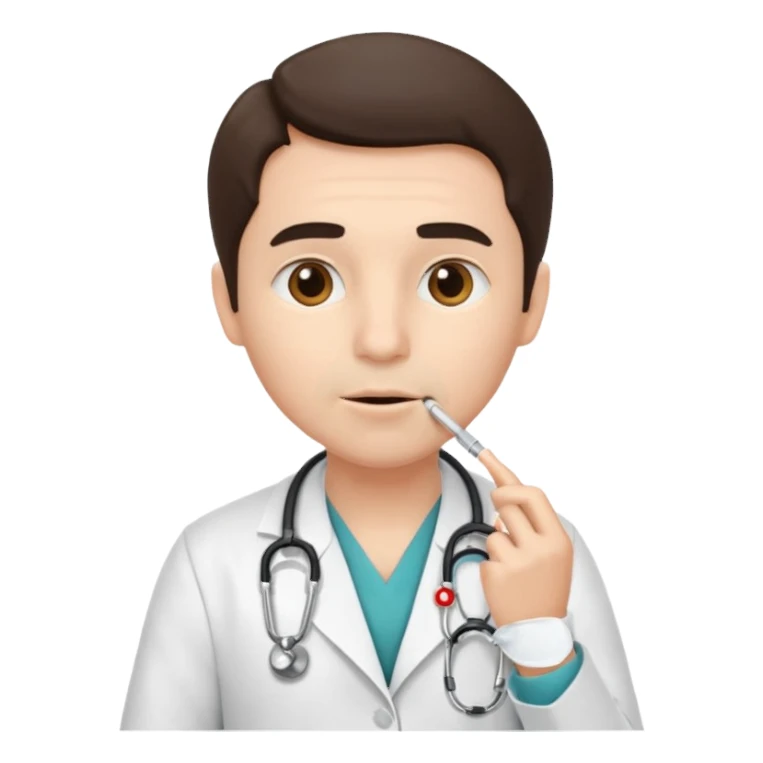 doctor shushing sticker