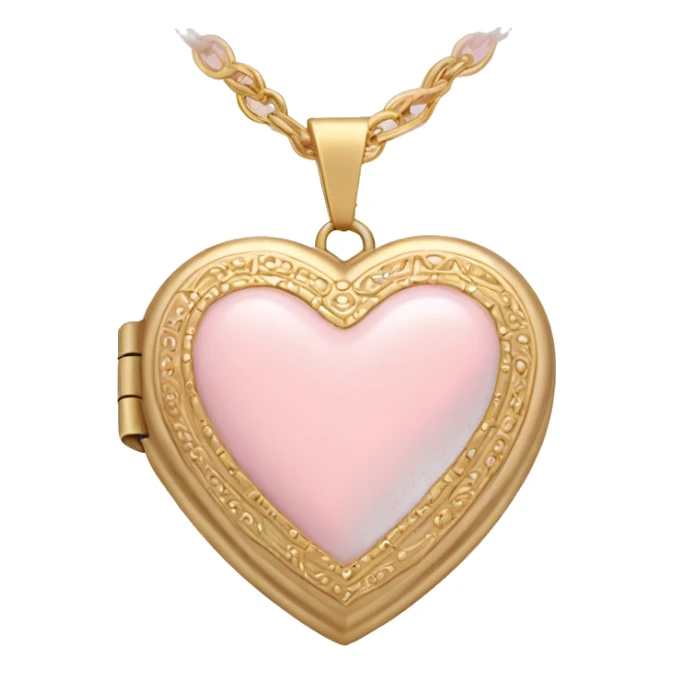 pastel pink heart shaped locket  sticker