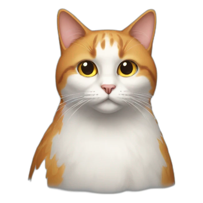 Half chicken half cat sticker