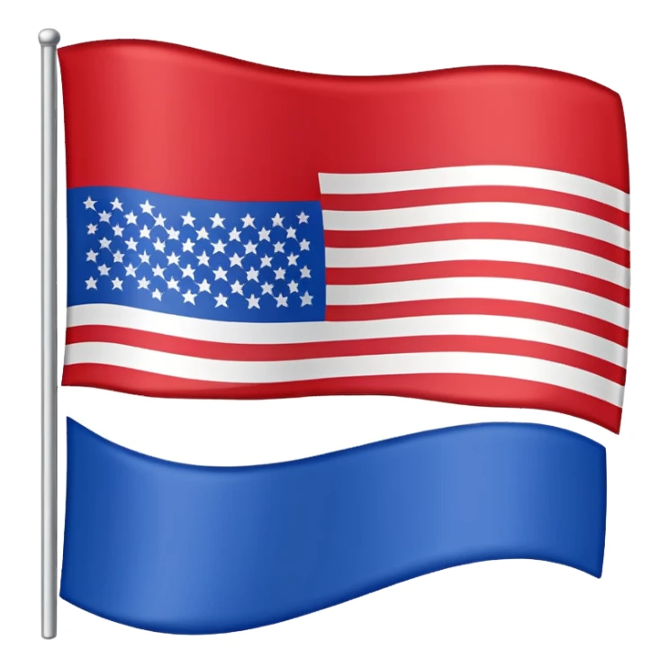 A flag with three ho sticker