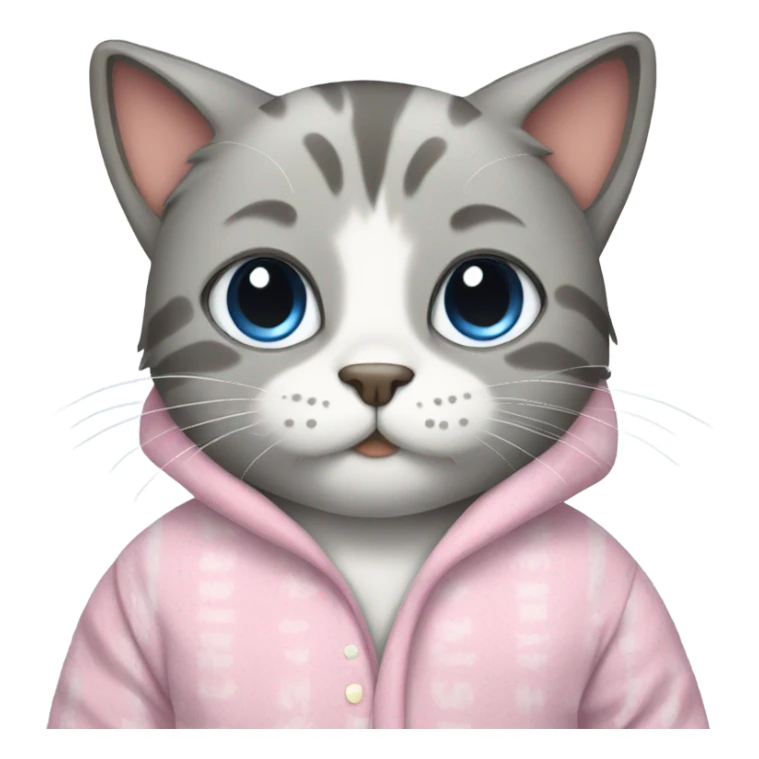 Cat in pjs sticker
