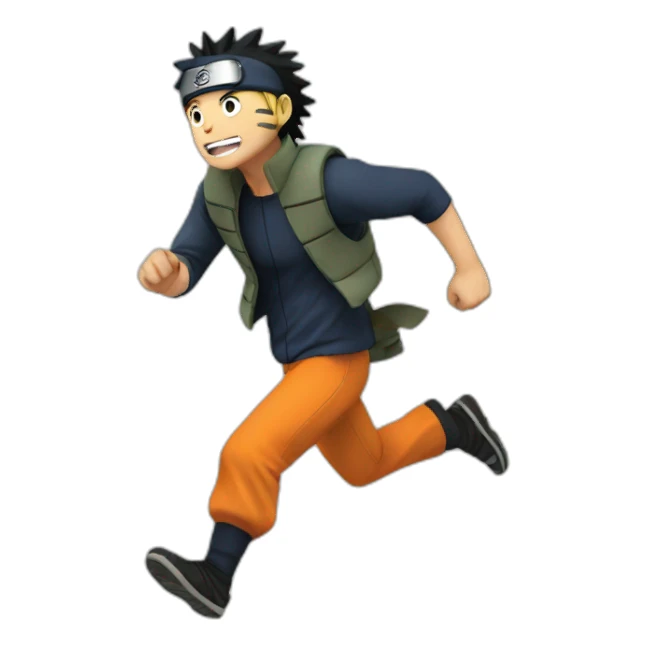 Naruto running sticker
