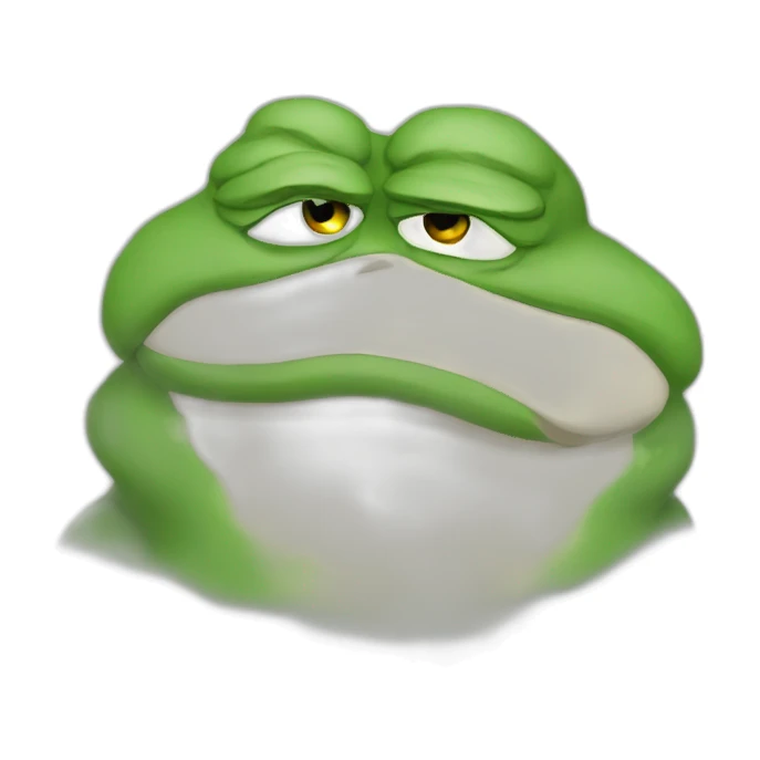 pepe cannot bear the pain sticker