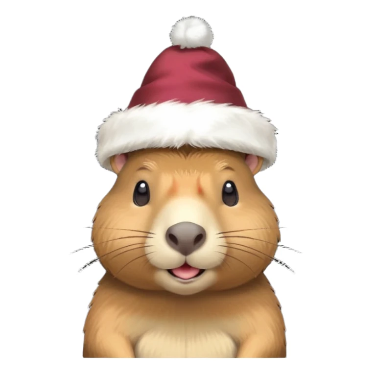 a capybara in a New Year's hat sticker