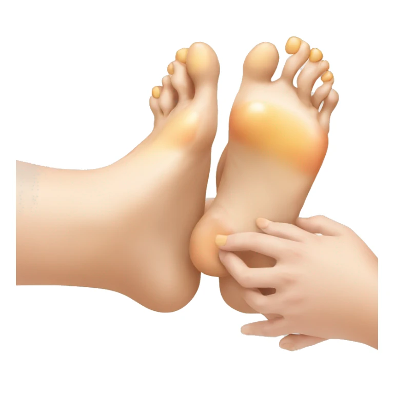 Foot massage with hands sticker