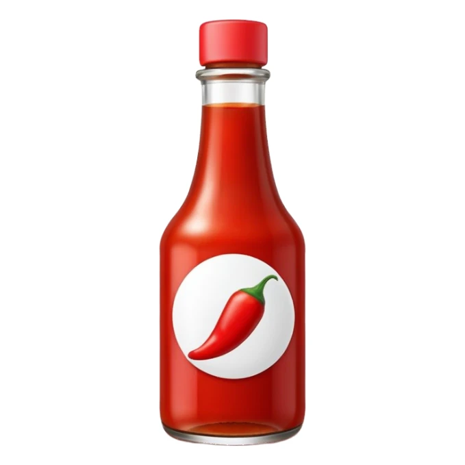 Hot chili sauce bottle sticker