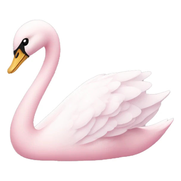 pastel pink swan sticker