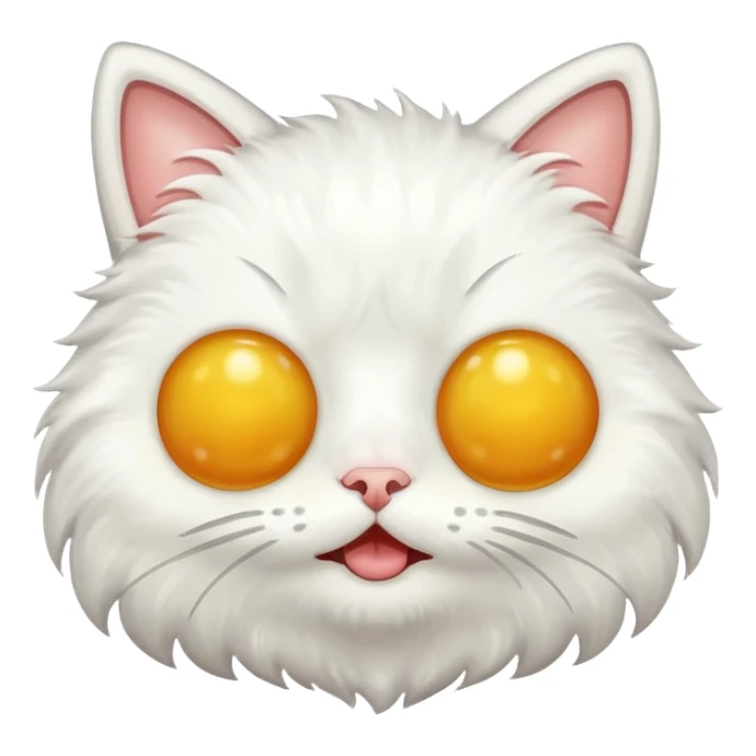 Gato con huevo frito sticker