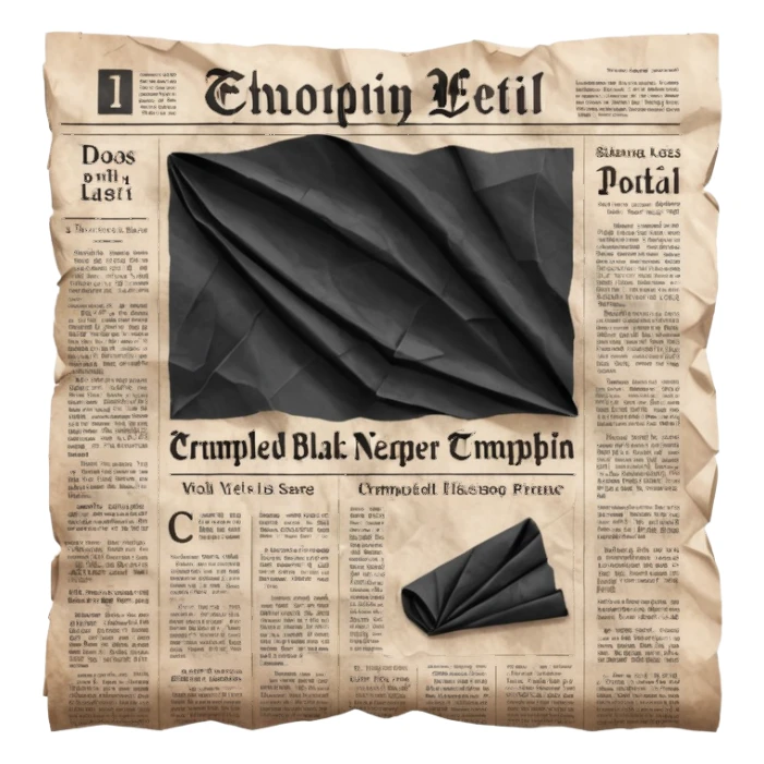 black newspaper sticker