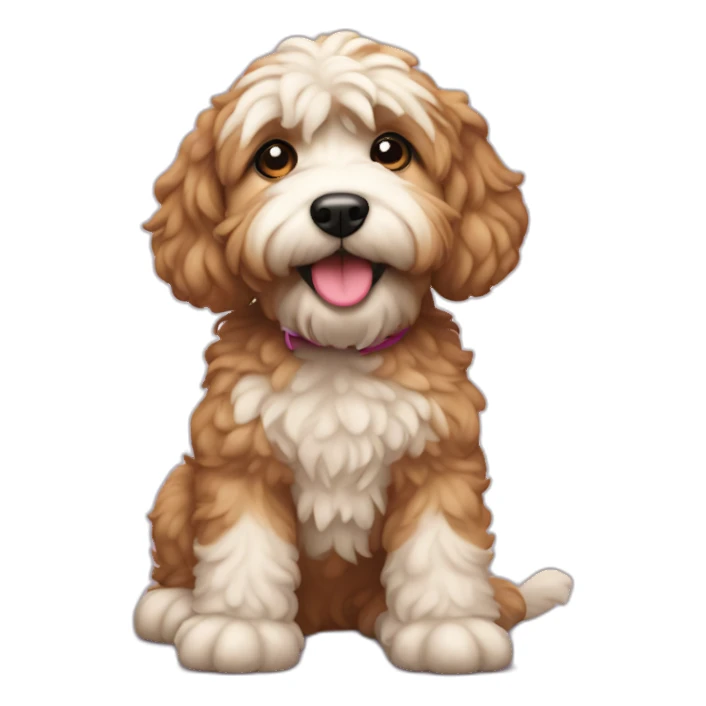 whoodle puppy dog sticker