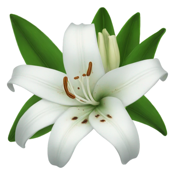 White lilies dead sticker