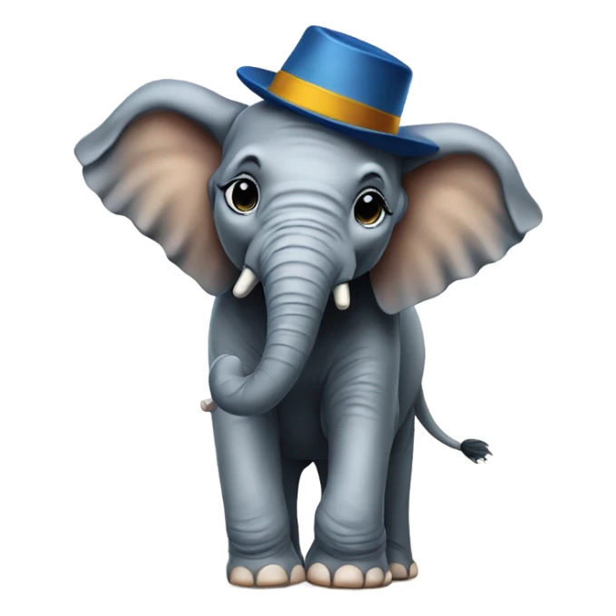 Elephant with sunglasses and hat  sticker