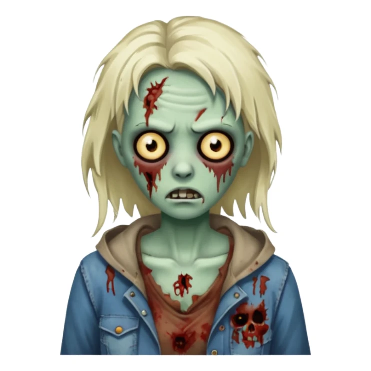 Zombie woman sticker