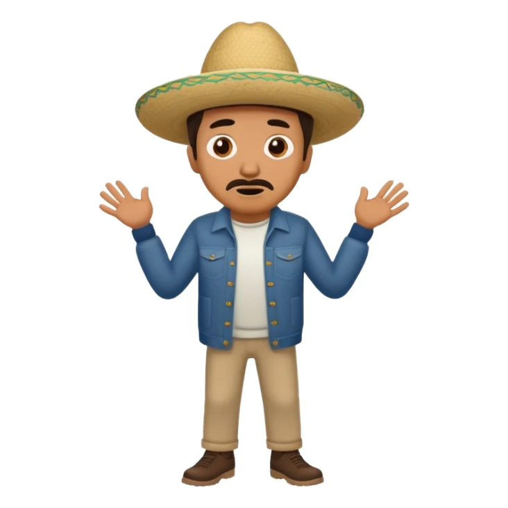 Mexican guy hopping border  sticker