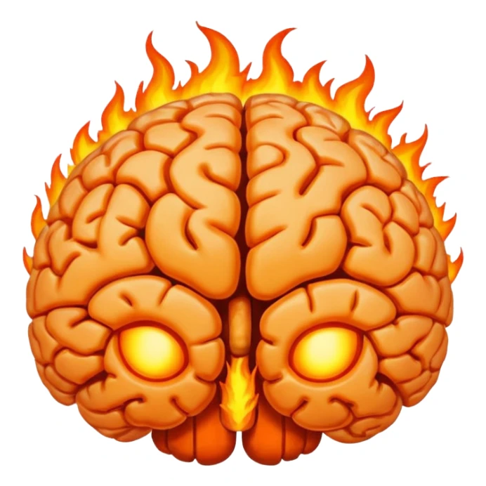 Brain on fire sticker