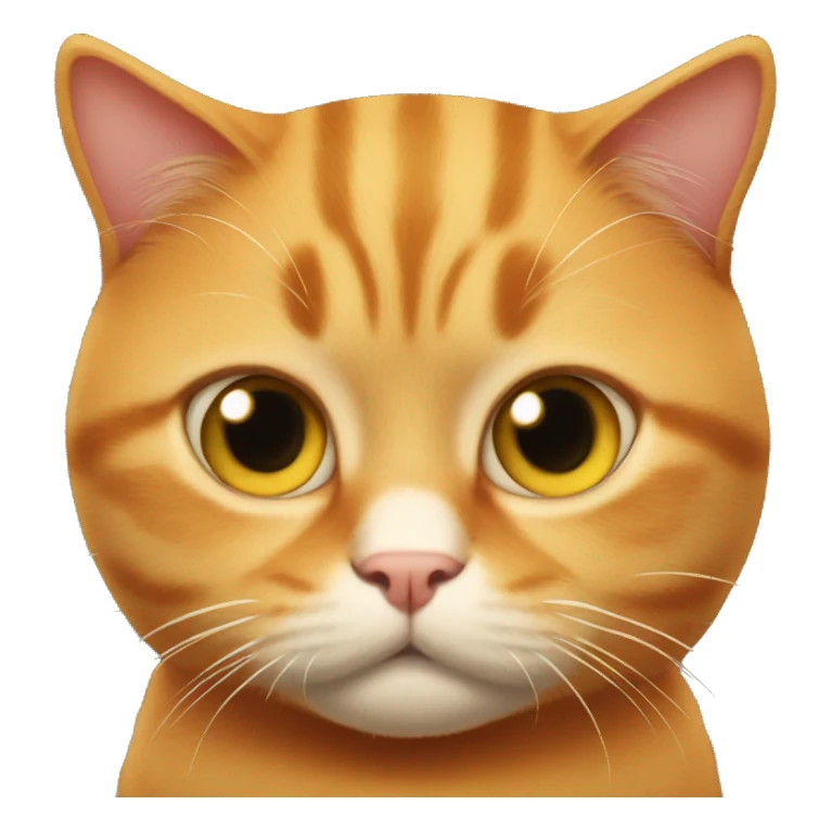 fat ginger cat with big eyes sticker
