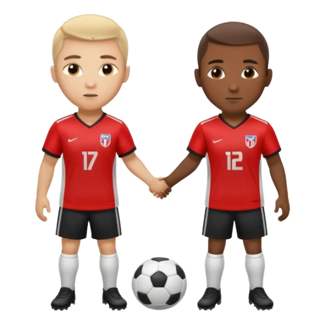 two opposing soccer players sticker