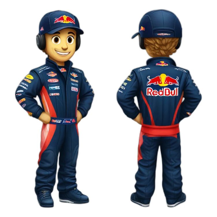 pilote formule 1 redbull sticker