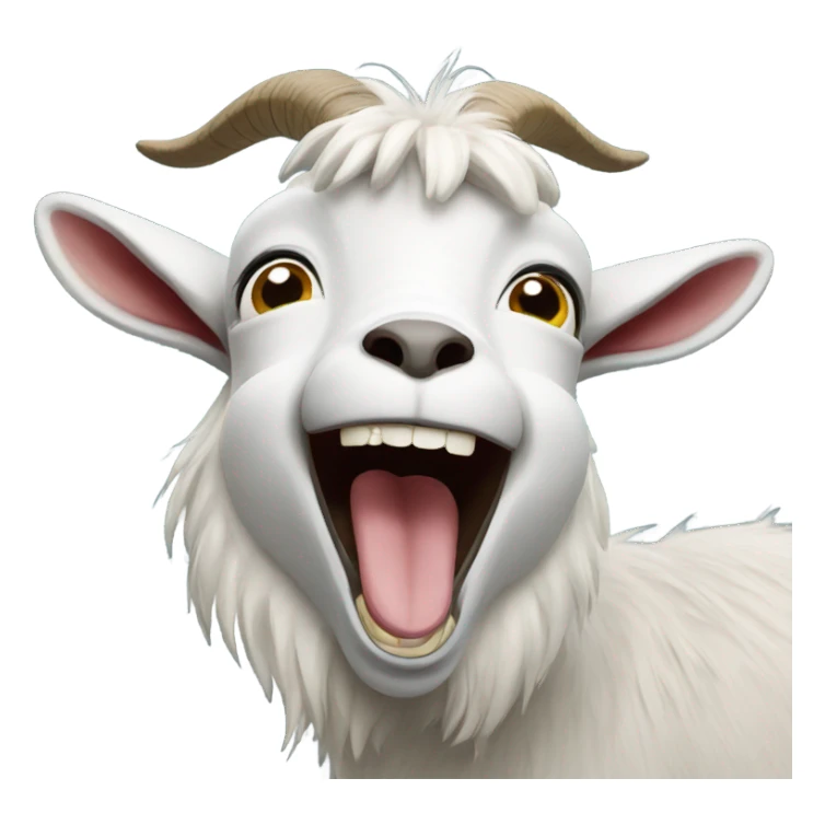 Laughing goat sticker