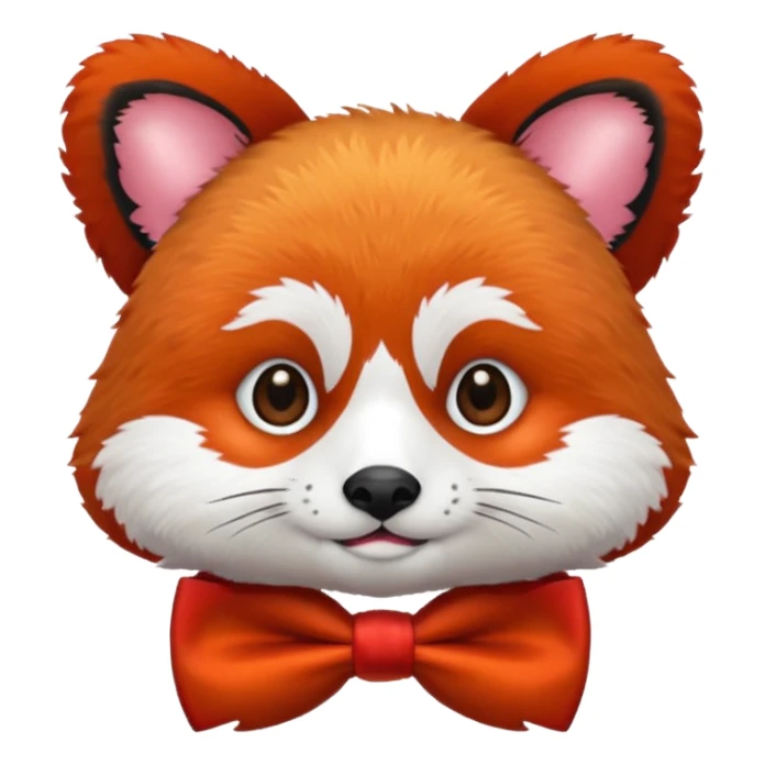 red panda with red bow tie sticker